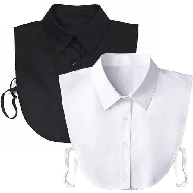 Detachable Faux White Dickie Blouse Fake Collar for Women Stylish Accessory Layering Piece