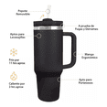 thumbnail image 3 of Termo De Acero Inoxidable Premium De 1180 Ml (40 Oz) Mantiene Bebidas Calientes O Frías Xtellar negro, 3 of 3