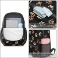 thumbnail image 4 of Dog Paw Print Black Pattern 17" School Backpacks for Teens,Waterproof Oxford Fabric,S-Shape Padded Straps for School,Travel,Hiking,Camping, 4 of 6