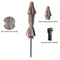 thumbnail image 4 of C-Hopetree 9 ft Double Top Outdoor Patio Market Table Umbrella with Tilt, Beige, 4 of 7