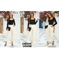 thumbnail image 4 of Solid Color High Waist Women Straight Ankle Pants Women Work Trousers, 4 of 5