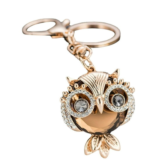 Creative Personality Owl Car Keychain Fashion Female Bag Hanging Wrist Lanyard for Keys Retractable Heart Shaped Blanks 3 Acrylic Blanks Wallet Women with Key Ring Clip Key Ring Key Rings for Women