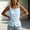 Sky Blue, variant on Morttic Women's Square Neck Wide Strap Tank Top – Front Single Button Down Sleeveless Loose Solid Color Summer Casual Blouse White,S