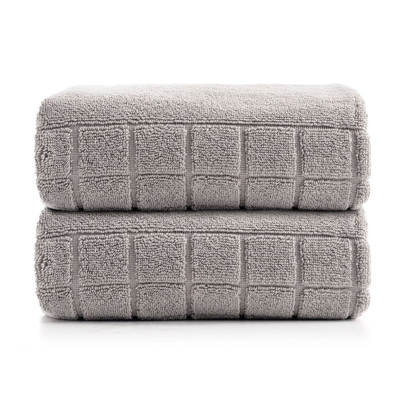 Evimpex Bath Mats, 20 x 36 Inches, 2pcs/set, 100% Ring Spun Cotton - Highly Absorbent, Quick-Dry, Soft, and Machine Washable Shower Bathroom Floor Mat for Home Use