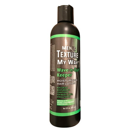 Africas Best Organics Mens Texture My Way Wave-N-Curl Keeper Moisturizing Hair Lotion, 8 (Best Product For Black Male Hair)