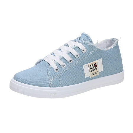 

Casual Shoes for Women Women Canvas White Shoes Classic Fashion Low Cut Women Casual Shoes Canvas Blue 37