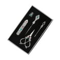 thumbnail image 3 of Kit de bordado, tijeras de costura, suministros de costura, juego de bordado portátil, tijeras de sastre, Kit de costura para proyectos de bricolaje, Plata, 3 of 9