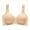Beige, variant on 2 Pack Womens Bras Transparent Shoulder Strap Cordless Backless Spongeless With Convertible Shoulder Straps Bras