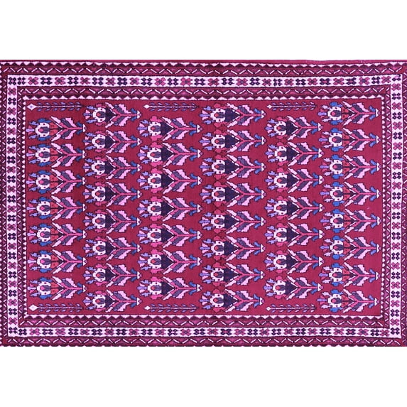 Ahgly Company Indoor Rectangle Persian Purple Traditional Area Rugs, 5' x 8'