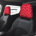 thumbnail image 2 of Kdxio Love Heart Pattern Print 2 Piece Car Head Rest Covers Set Auto Front/Rear Seats Headrest Cover Universal Fit Most Cars,Sedan, SUV, 2 of 9