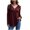 Wine, variant on gakvbuo Plus Size Pullover Sweaters For Women Long Sleeve Sweatshirts Fall Tunic Tops Women Casual Long Sleeve Zipper Hollow Out T-Shirt Blouse Tops