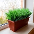 thumbnail image 3 of 10pcs Artificial Grass Plants Outdoor UV Resistant Bulk Fake Faux Bushes Flowers Mums Outside Faux Plastic Greenery Shrubs Arrangement for Home Garden Backyard Window Box Hanging Basket, 3 of 5