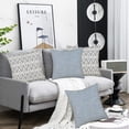 thumbnail image 5 of Home Geometric Set of 4 Throw Pillow Covers Modern Accent Decorative 20x20 Inch Blue Grey Geometrical Abstract Pattern Pillow Cases Cushion Cover for Living Room Sofa Couch Decor, 5 of 6
