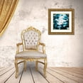 thumbnail image 3 of Atelier B Art Studio 15x15 Gold Ornate Wood Framed with Double Matting Museum Art Print Titled - TURQUOISE AND GRAY SQUARES, 3 of 4