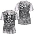 thumbnail image 1 of T-shirt cartoon cat bite knife creative pattern printing large size loose essentials short sleeve t, 1 of 3