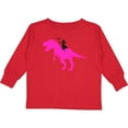 thumbnail image 3 of Inktastic Princess Riding Her T-rex Girls Long Sleeve Toddler T-Shirt, 3 of 5