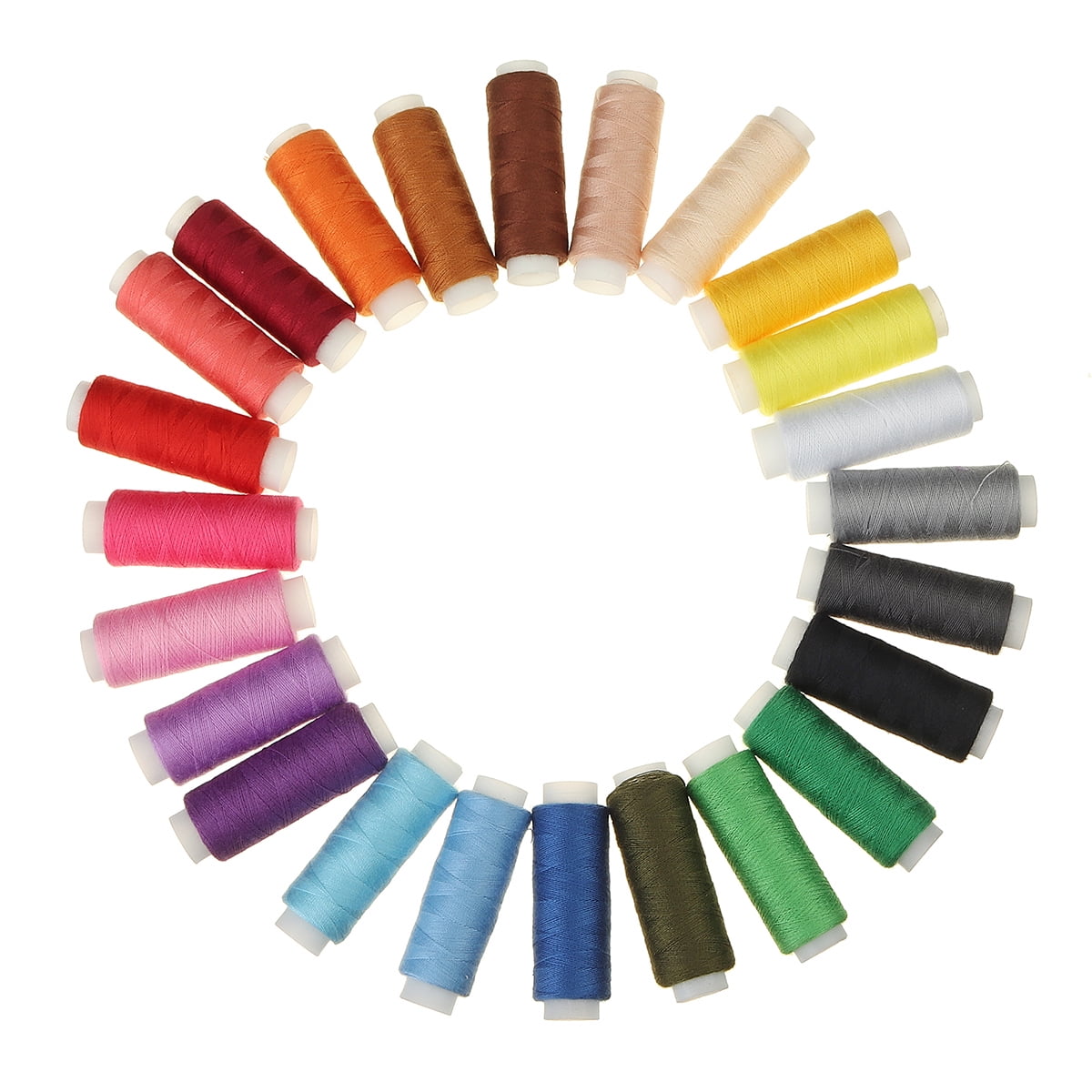 Sewing Thread Sets 24/32Color Spools Thread Mixed Cotton, 250 Yards