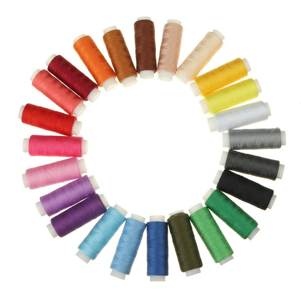 Sewing Thread Sets 24/32Color Spools Thread Mixed Cotton, 250 Yards