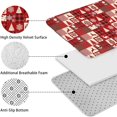 thumbnail image 5 of Red Christmas Patchwork Pattern Bathroom Rugs Sets 3 Piece,Toilet Cover Set,Absorbent Non Slip Bathroom Mats Sets with U-Shaped Contour Rug Toilet Rug Set, 5 of 5