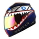 thumbnail image 2 of Casco integral de moto para jóvenes WOW Shark Blue, talla L, 2 of 7