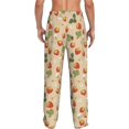 thumbnail image 3 of Daiia Floral Strawberr Men's Sleep Pant with Pockets and Drawstring,Pajama Pants-Large, 3 of 9
