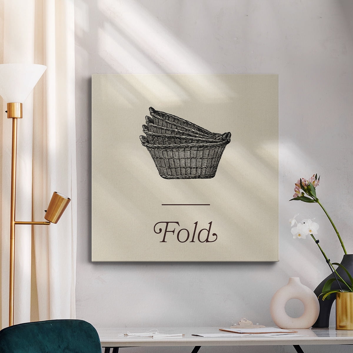Wexford Home Laundry Sign IV-Premium Gallery Wrapped Canvas, 32" x 32" - Ready to Hang