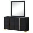 thumbnail image 4 of Marceline 6-drawer Dresser with Mirror Black, 4 of 13