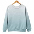 thumbnail image 5 of Women's Oversized Long Sleeve Sweatshirt, Tie Dye Gradient Color Pullover, Loose Fit Crewneck Top, Plus Size Casual Streetwear, Fall Winter Long Sleeve Crewneck Light Blue M, 5 of 8