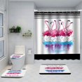 thumbnail image 1 of Cortina de ducha con estampado digital de flamencos, cortina de baño de poliéster, cortinas de ducha para baño, 1 of 6
