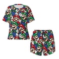 thumbnail image 4 of Lsque Mario Women's Short-Sleeved Pajama Set - 2 Piece Soft and Lightweight Sleepwear Set-Medium, 4 of 9