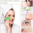thumbnail image 4 of 120 Pcs Compressed Facial Sponges Natural Face Exfoliator Disposable Face Sponges for Cleansing Round Soft Facial Scrubber Pads with Storage Container for Makeup Removal Travel (Green), 4 of 5