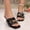 #0050-Black, variant on Women's Croc Embossed Mule Heels, Double Buckle Peep Toe High Heel Sandals with Chunky Block Heel, Patent Leather Open Toe Casual Summer Shoes, Versatile Design for Office Daily Gift