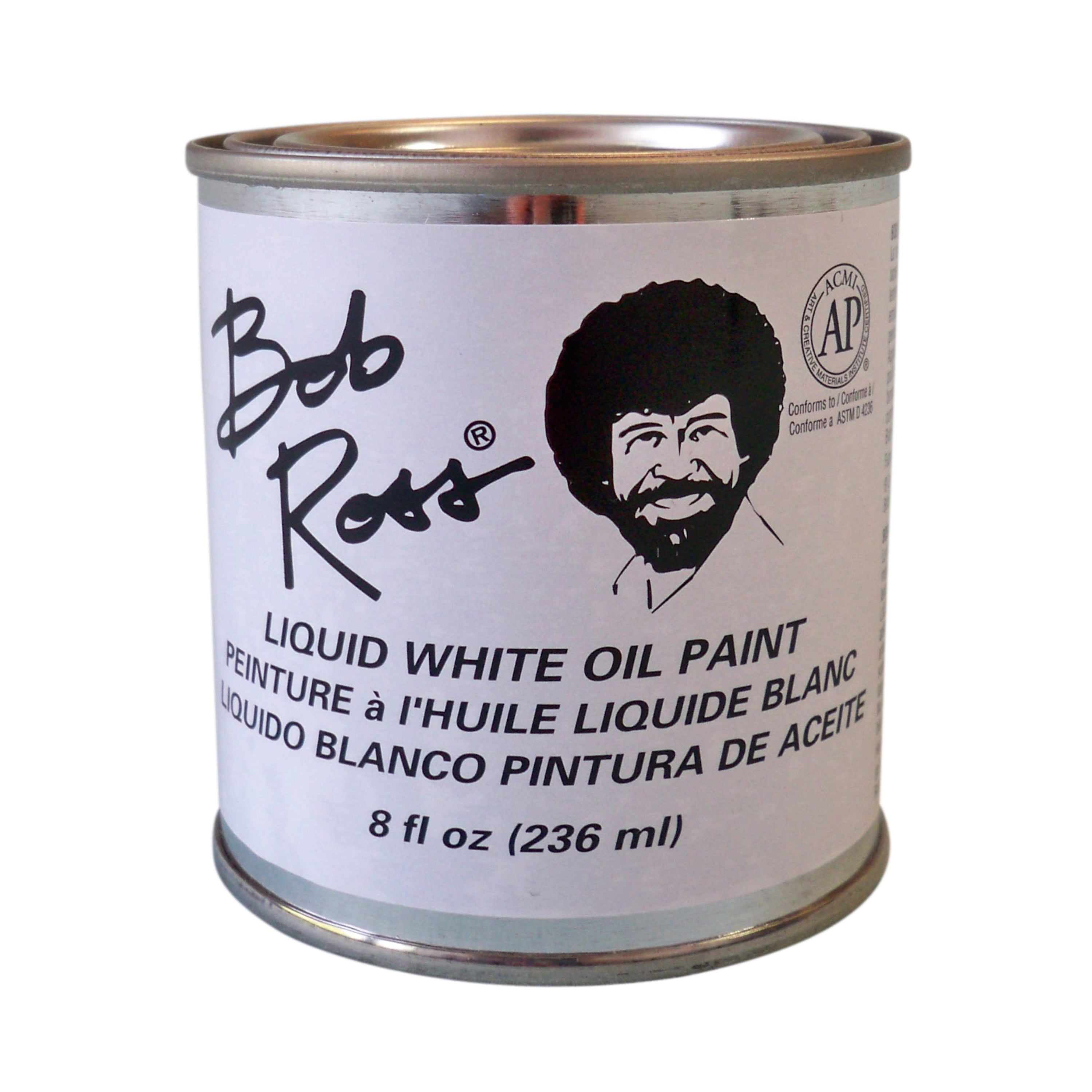 Bob Ross Liquid Base Coat, White, 8 oz.