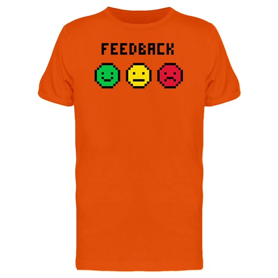 Feedback Three Emojis Pixel Tee Men's -Image by Shutterstock