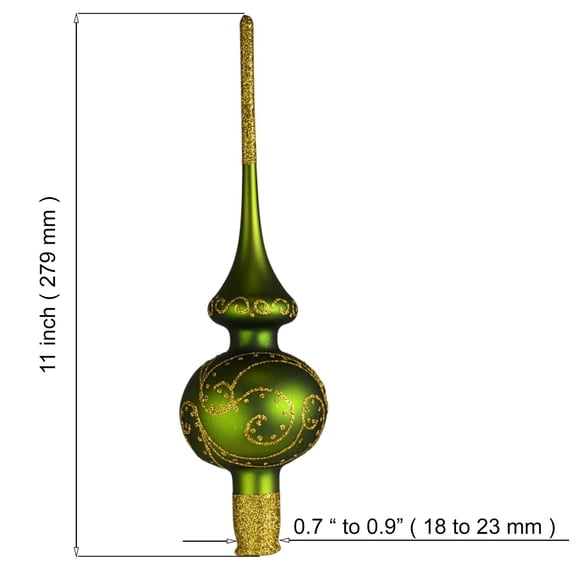 "Valerie" Glass Christmas Tree Topper