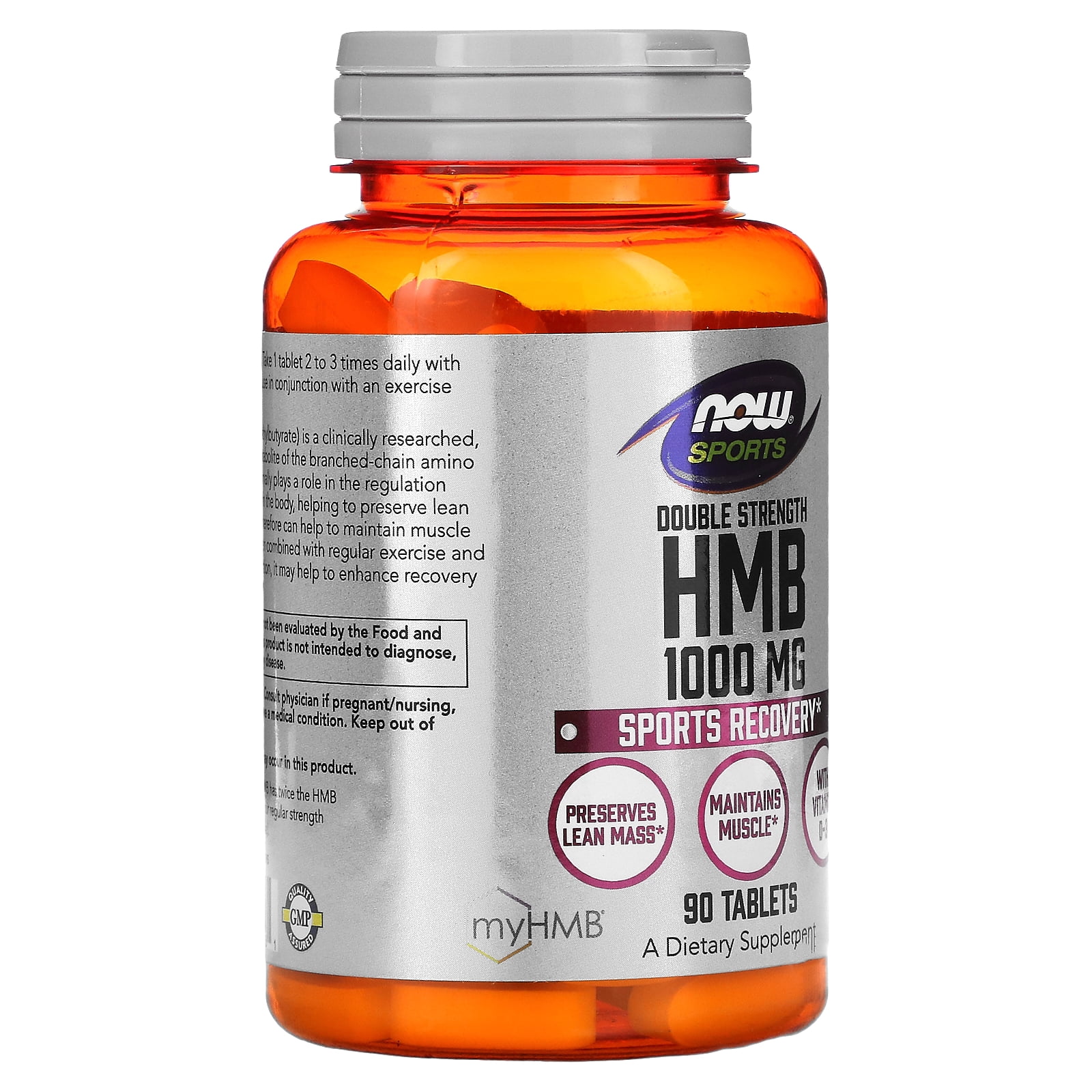 NOW, Sports HMB, 1,000 mg, Double Strength, 90 Tablets - Walmart.com