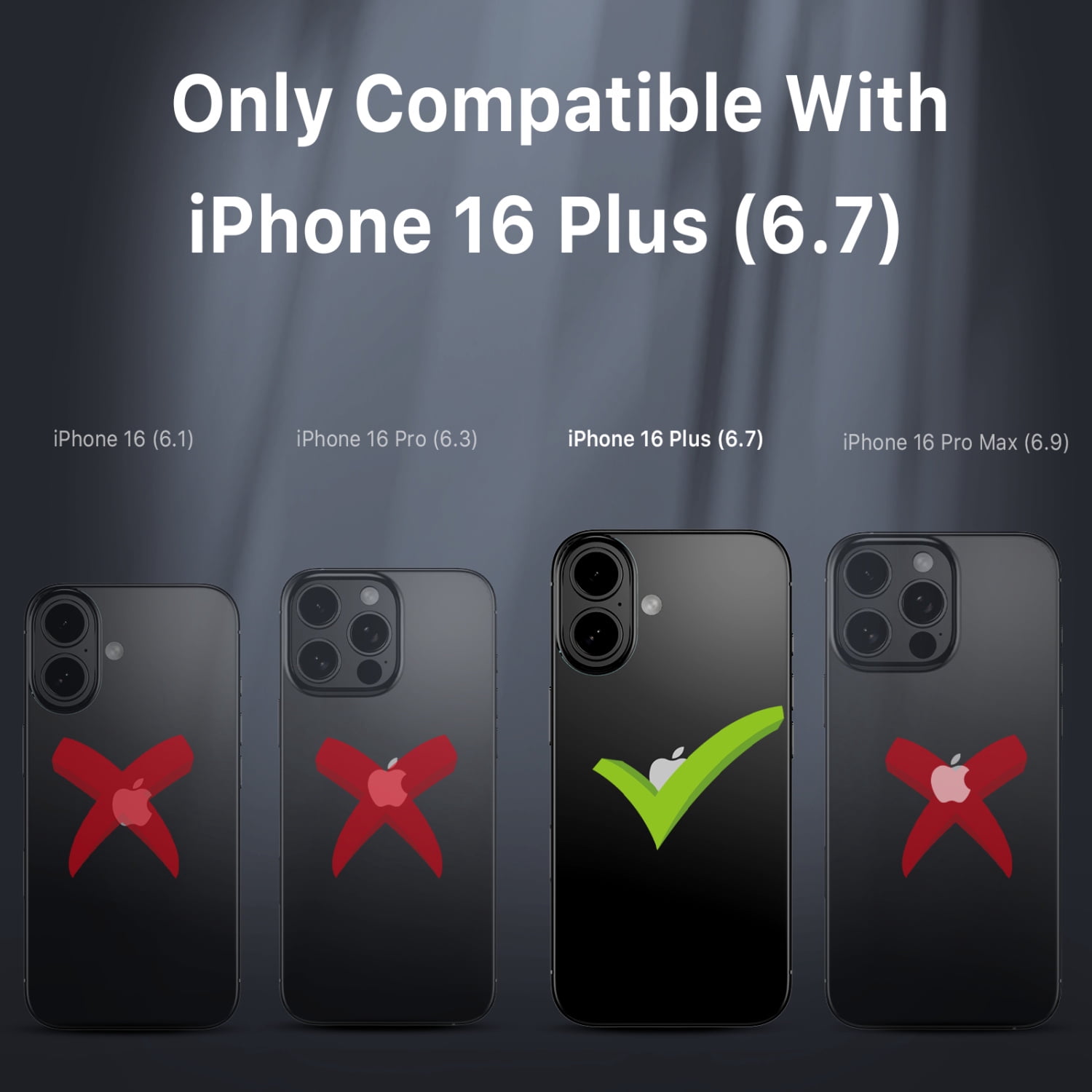MyBat Pro Maverick Series Case with Holster and Tempered Glass for Apple iPhone 16 Plus - Black