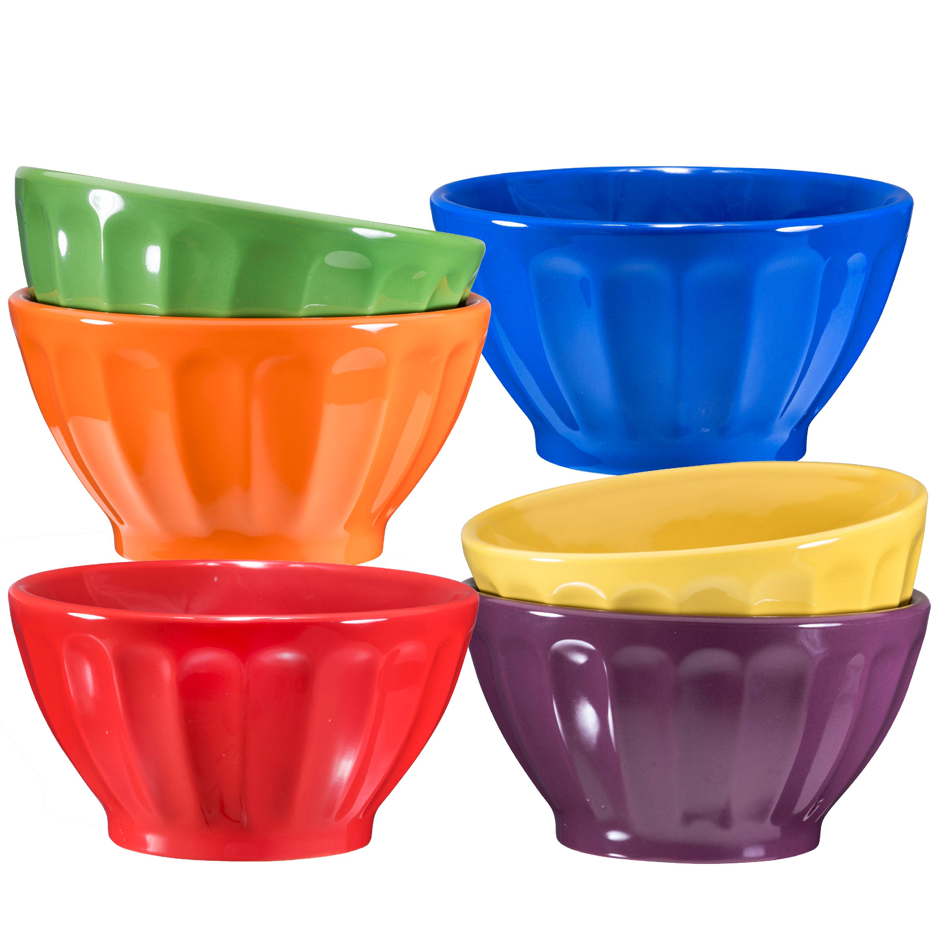 Soup Cereal Set of 6 Melamine Bowl Set Hot Assorted Colors