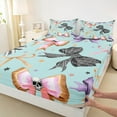 thumbnail image 3 of Manfei Cute Cartoon Bowtie Twin Sheet Set, Spooky Skull, Princess Bow, 3-Piece Microfiber, 3 of 7