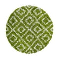 thumbnail image 3 of Unique Loom Trellis Shag Collection Area Rug - Ruth (3' 3" Round Green/Ivory), 3 of 10