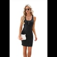 thumbnail image 4 of Vestidos de Verano con Escote Redondo Negros M, 4 of 10