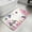 White, variant on Pink Flower Bathroom Rugs Non Slip Washable Bath Mat Absorbent Front Door Mat Spring Floral Butterflies Elegant Pastoral Birds Indoor Doormat for Kitchen Entryway Shower Decor Accessories 15.7"x23.6"