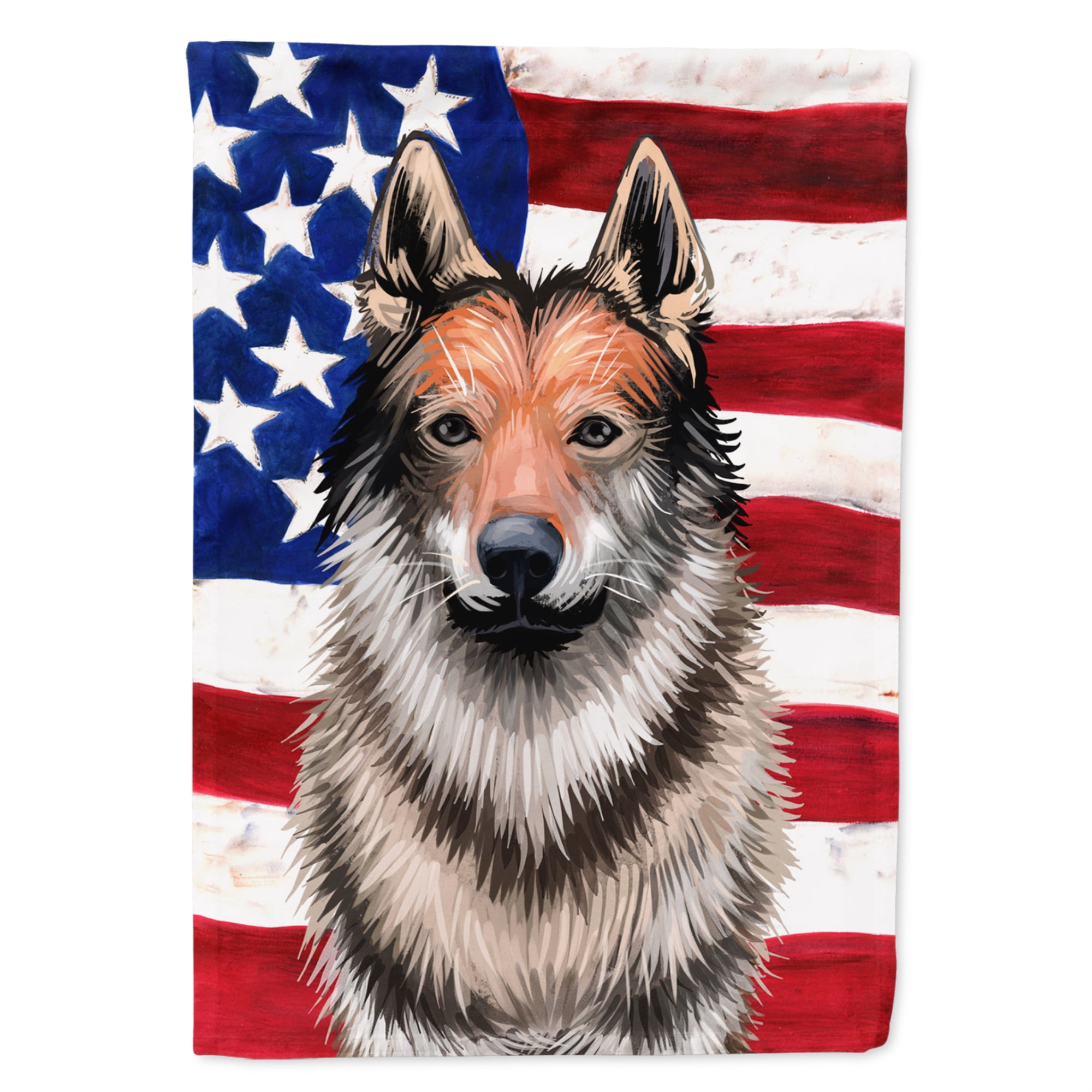 Czechoslovakian Wolfdog American Flag Garden Flag