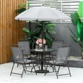 thumbnail image 2 of Patio Set with Umbrella and Folding Frames / Convenient for Travel and Storage, 2 of 6