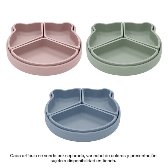 Plato de Oso Antsy Pantsy de Silicón 3 en 1 Varios Colores 1 Pieza