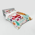 thumbnail image 3 of Ambesonne Christmas Bedding Set 3 Pcs, Santa and Teddy Bear, Twin XL, Multicolor, 3 of 3