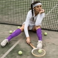 thumbnail image 6 of Naloa Glitter Purple Thigh High Socks Extra Long Stretchy Sock Women Over Knee High Opaque Stocking Daily Wear, 6 of 6