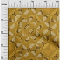 thumbnail image 1 of oneOone Cotton Poplin Dark Mustard Fabric Mandala & Triangle Geometric Quilting Supplies Print Sewing Fabric By The Yard 56 Inch Wide, 1 of 4