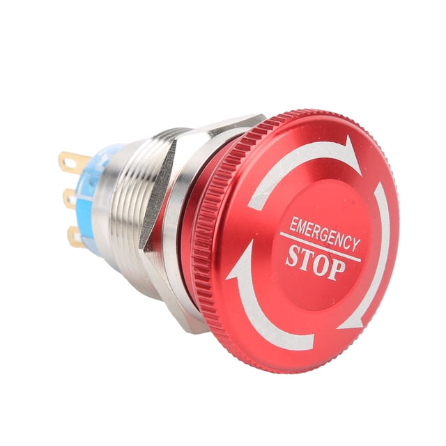 Interruptor de Botón de Empuje de Emergencia, Diseño Sofisticado Duradero y A Prueba de Polvo El Interruptor de Cabeza Duradero de Hongos se siente Cómodo para la fábrica