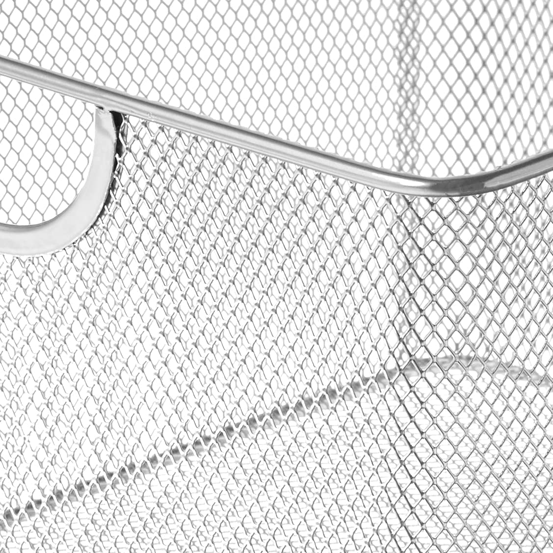 YBM Home Mesh Open Storage Basket 10” x 9” x 6”, Pack of 1, Silver